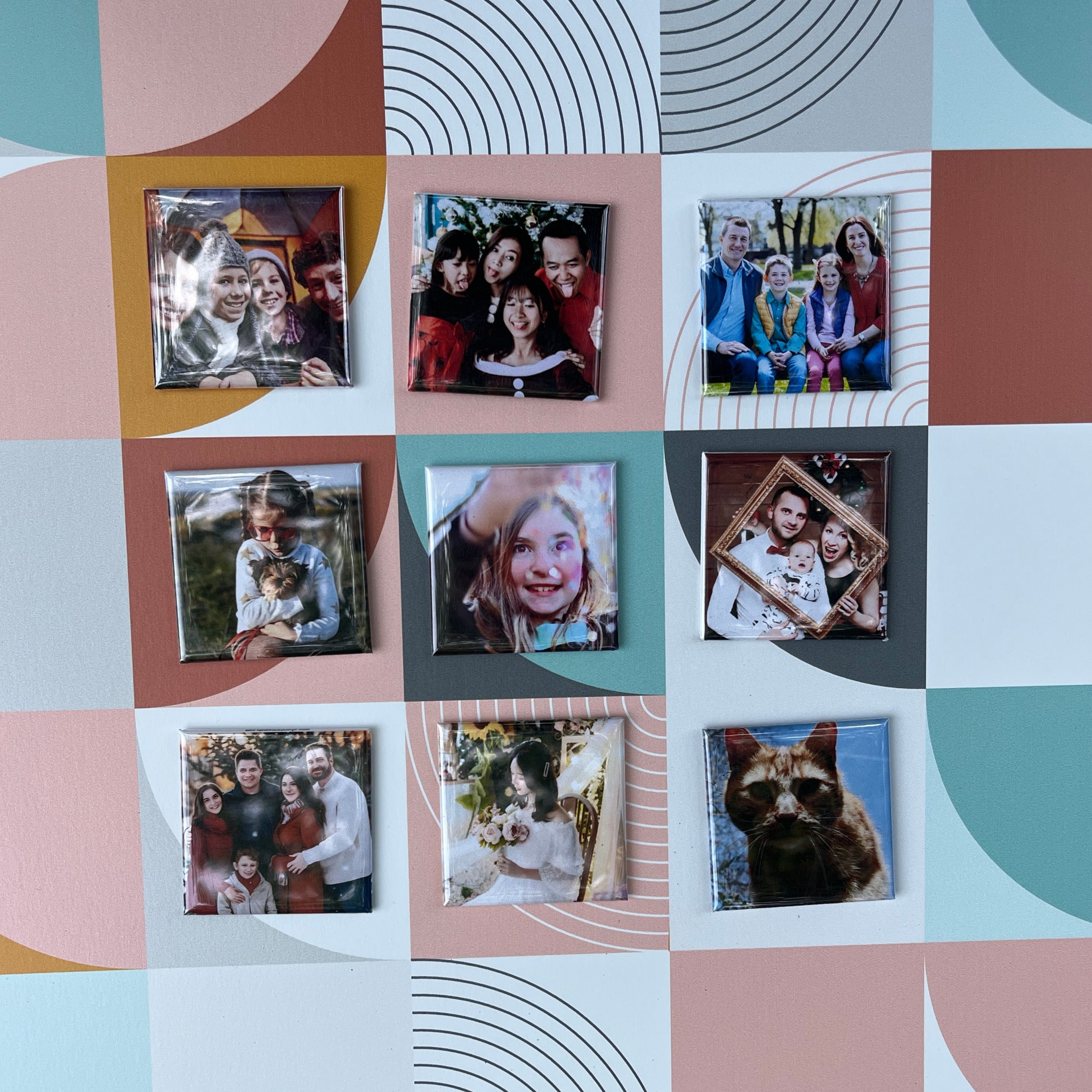 Set of 9 Custom Photo Magnets