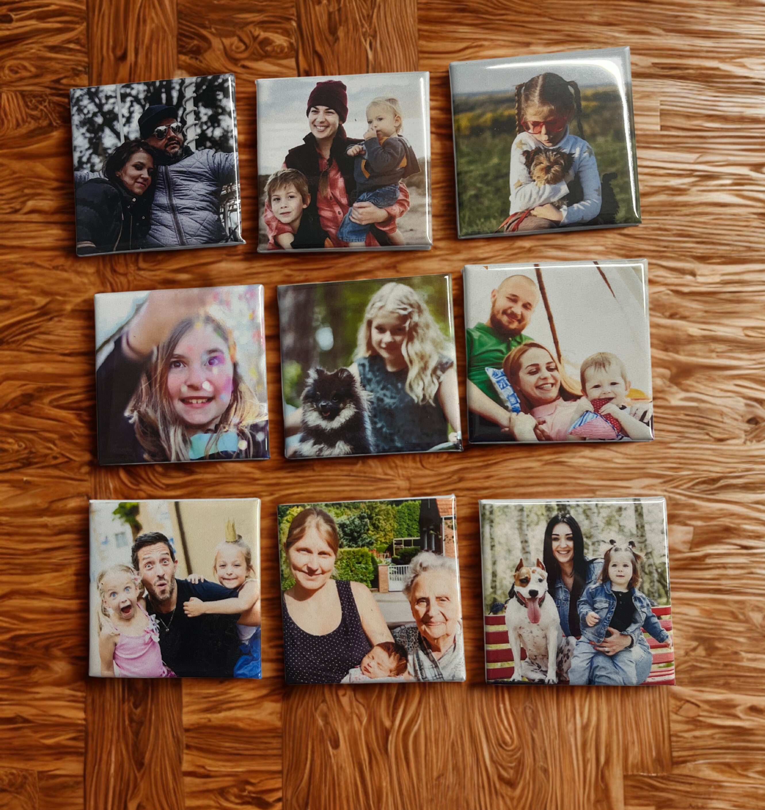 Custom Photo Magnet Set