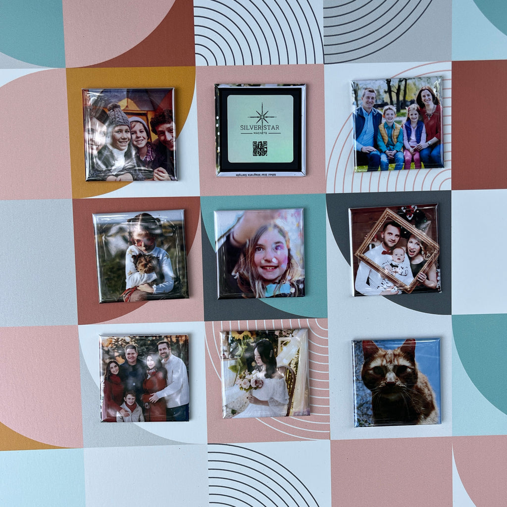 Set of 9 Custom Photo Magnets